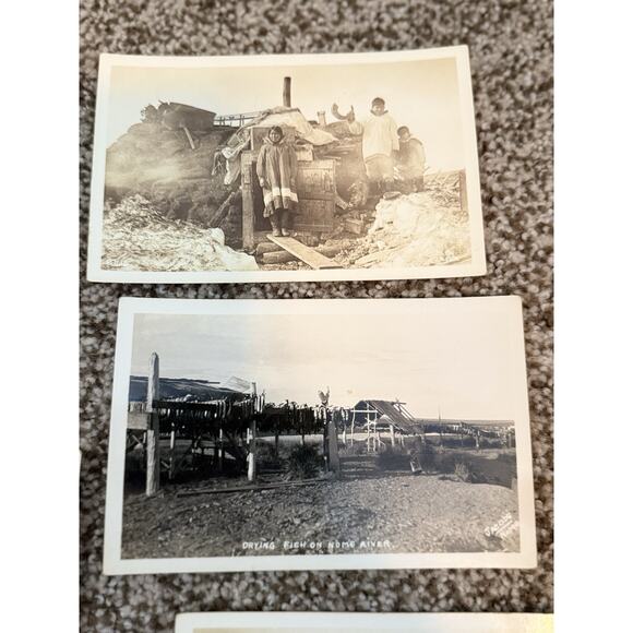 I love this vintage postcard. The back reads Loman Bros  6 old Lomen Bros. Nome, AK Eskimo Native American photo postcards, Alaska